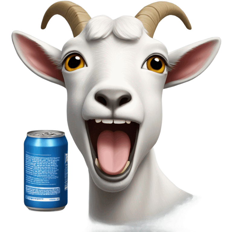 Goat biting a can emoji