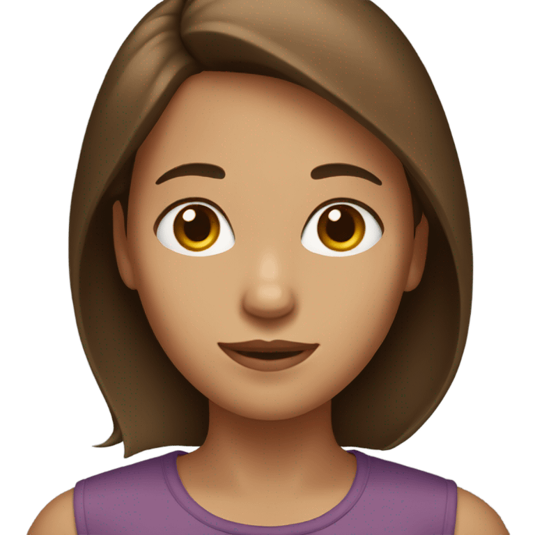 short brown hair girl emoji