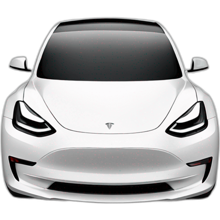 tesla white model 3 emoji