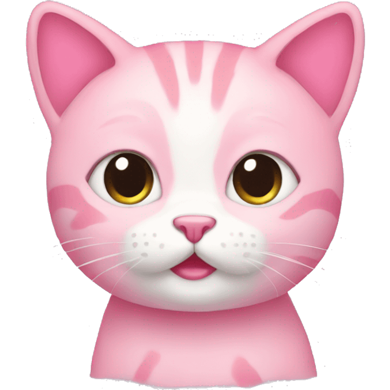 Pink cute cat emoji