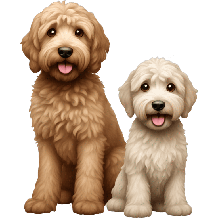 two labradoodles emoji