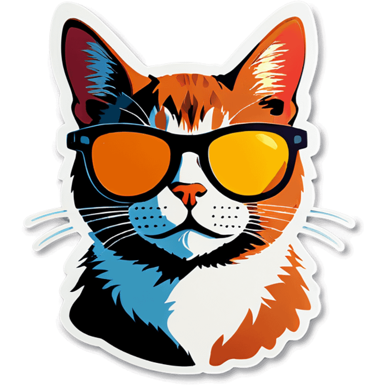 Cat with sunglasses emoji