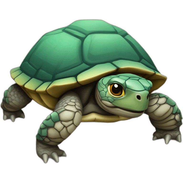 Tortue sur montagne emoji