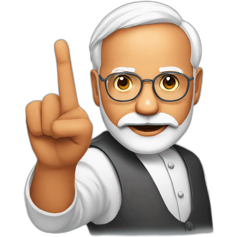 Narendra Modi showing index finger emoji