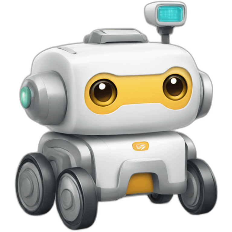 cute delivery robot emoji