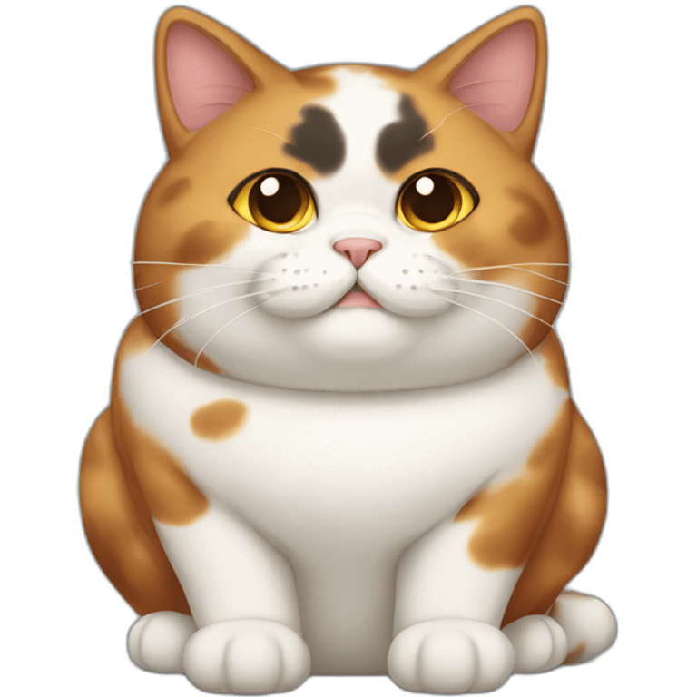 fat calico cat emoji