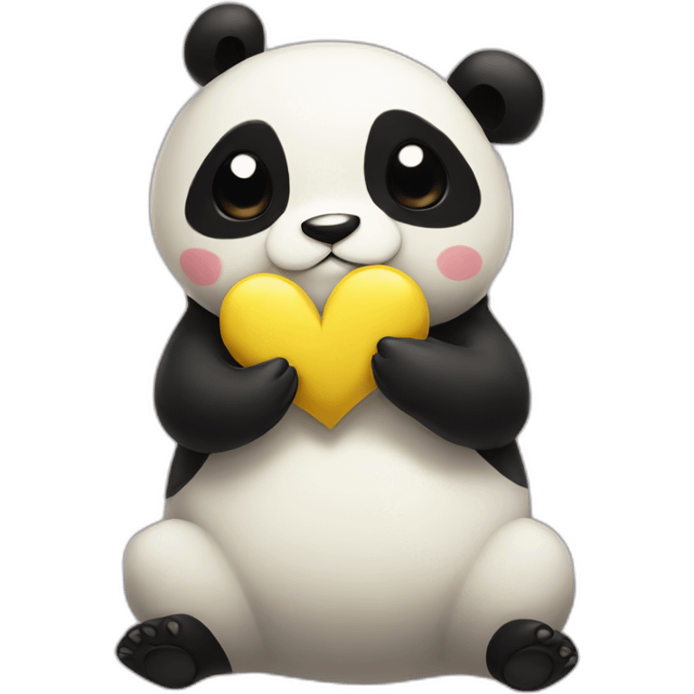 panda pikachu kissing emoji