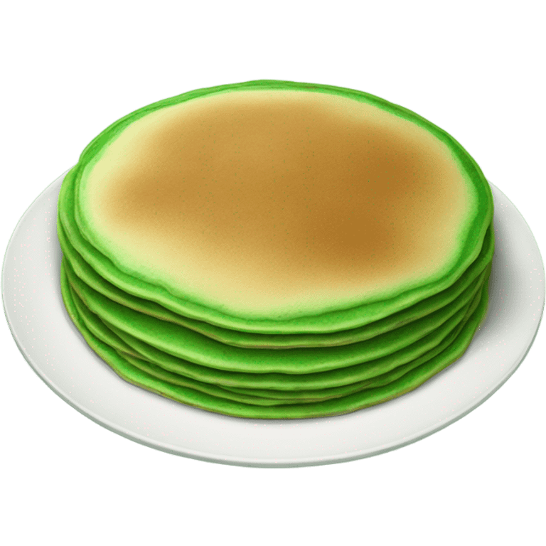 green pancakes on a plate emoji