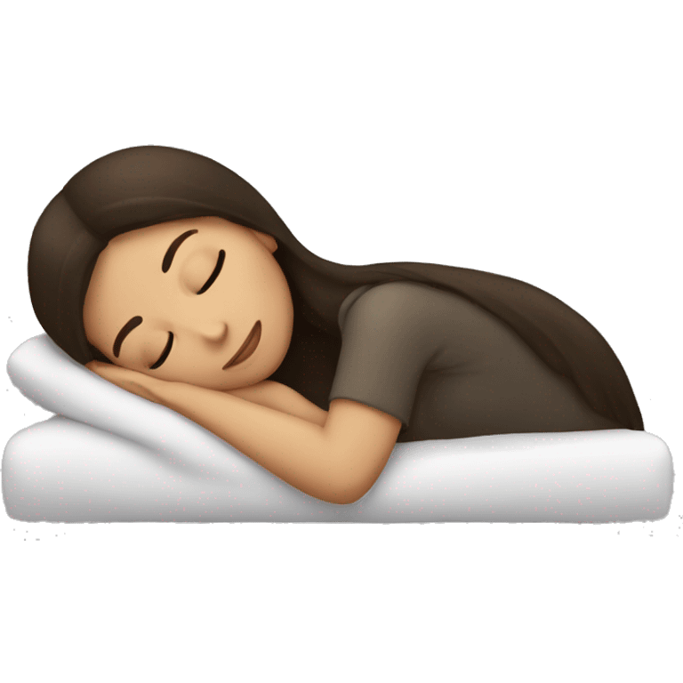 Brunette girl sleeping emoji