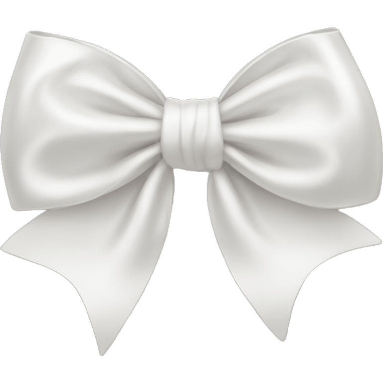 white satin bow emoji