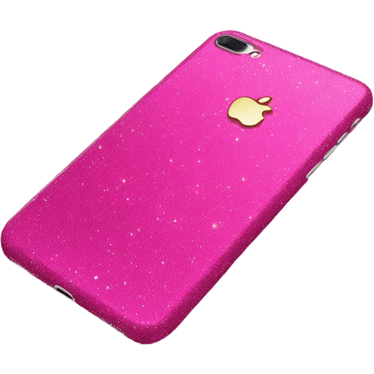 iPhone 16 plus hot pink with glitter  emoji