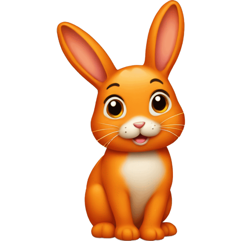 Orange bunny emoji