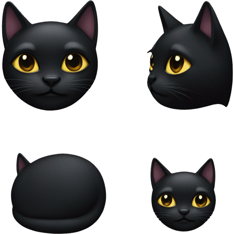 Black cat with black heart  emoji