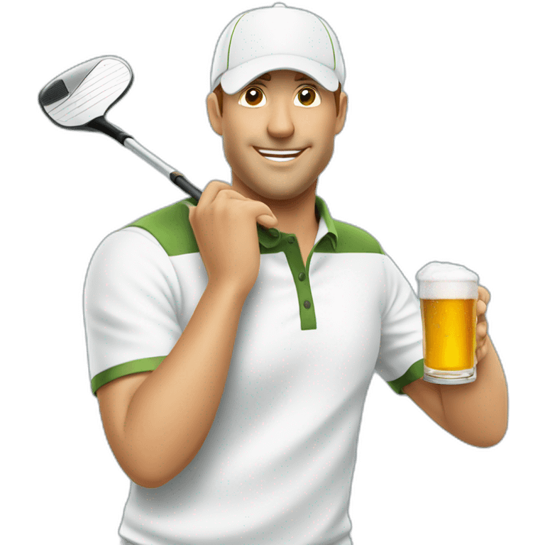 Golfer polodrinks beers emoji