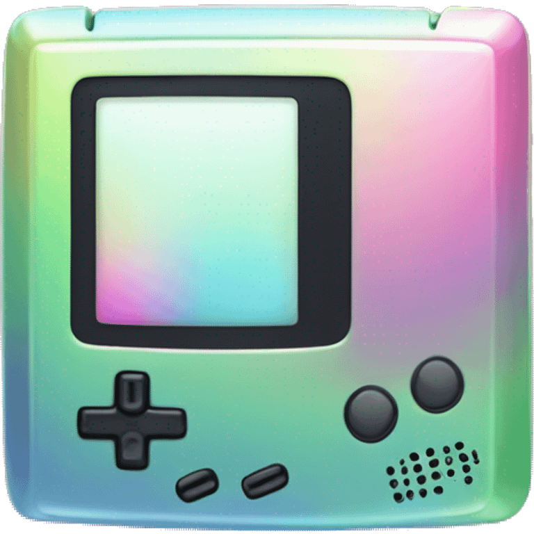 Iridescent Gameboy playing Kirby emoji