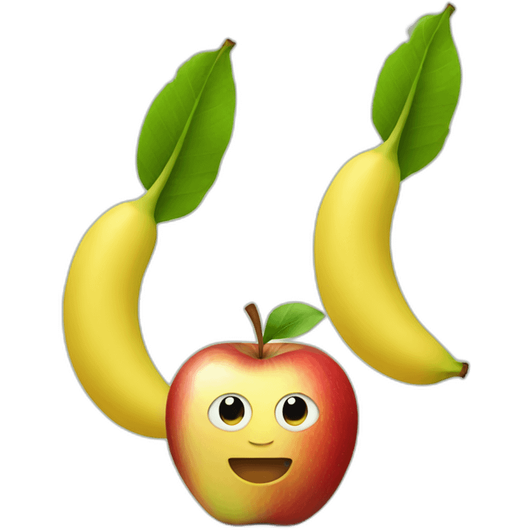 2 apples and a banana emoji