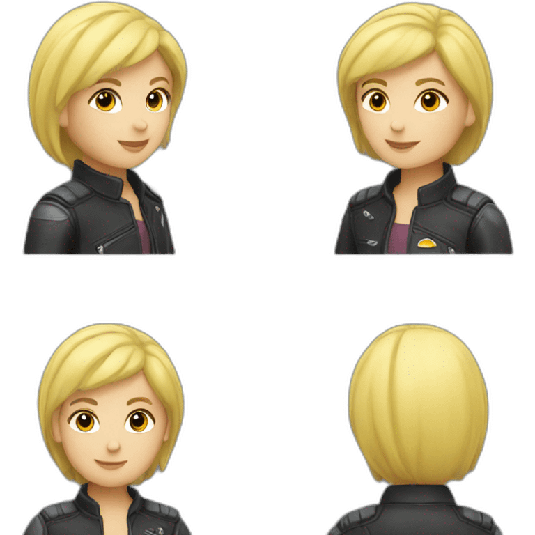 Blonde sur moto emoji