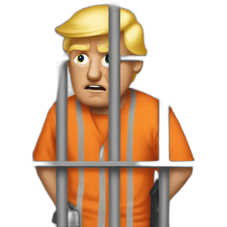 Donald Trump in prison funny emoji