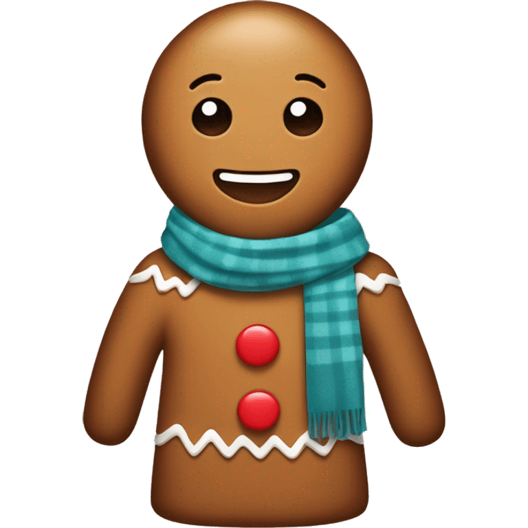 gingerbread man wear red scarf  emoji