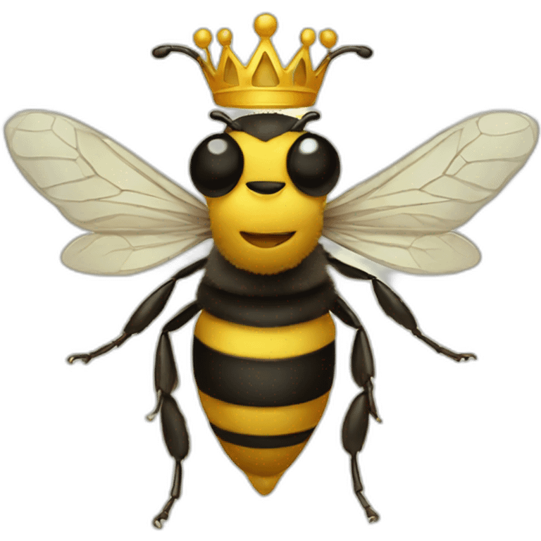 Bee with crown emoji