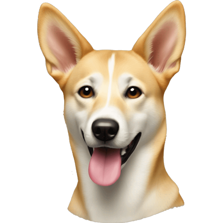 beige canaan dog with floppy ears emoji