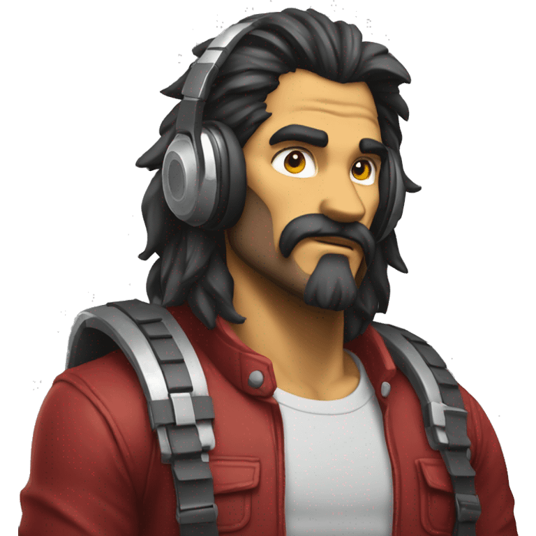 lobo con audifonos emoji