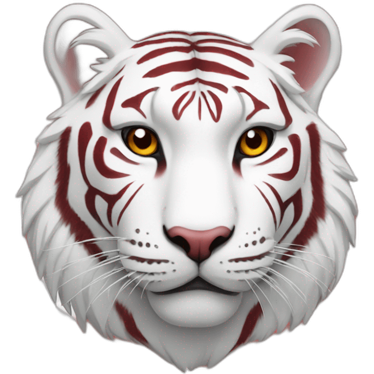 white and red tiger emoji