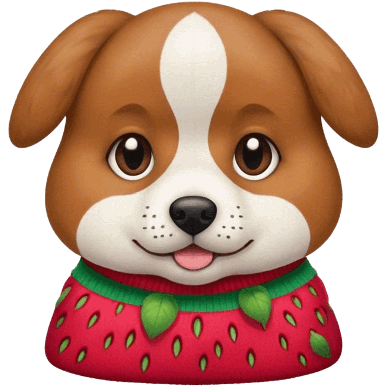 Dog in a strawberry sweater emoji