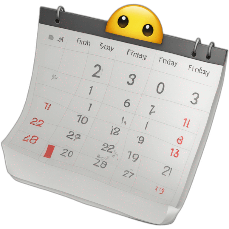 calendar with friday emoji