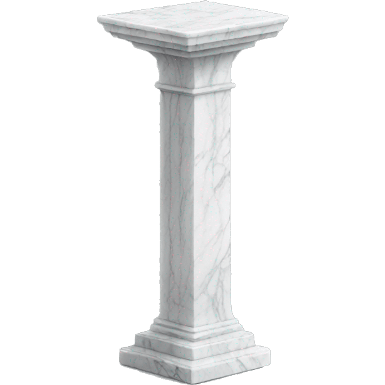 a white tall thin marble pedestal emoji