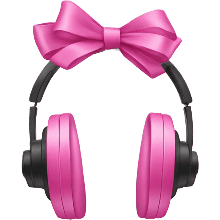 headphones with pink bows emoji