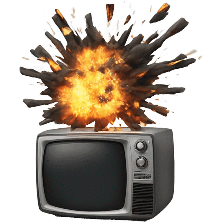 a tv exploding emoji