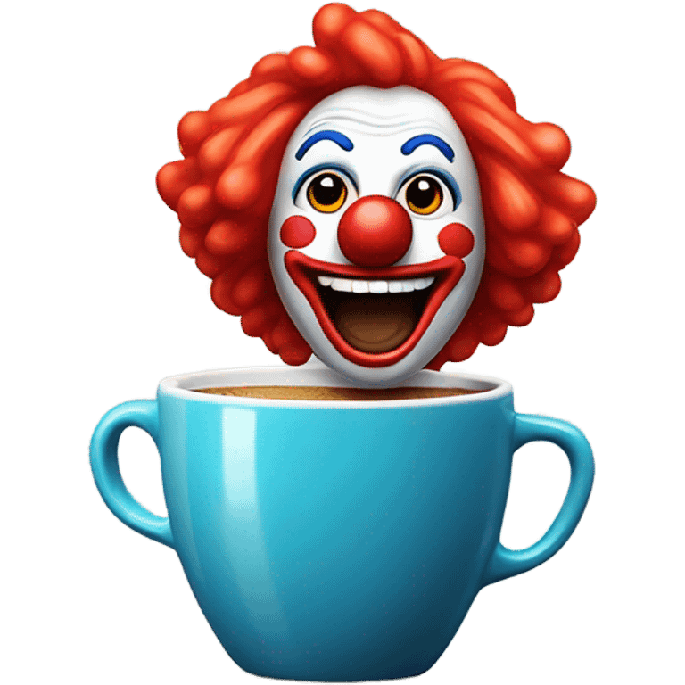 Espresso dressed as a clown also dancing provocatively emoji