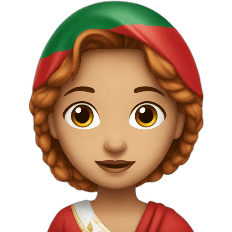 fille avec le drapeau du maroc emoji