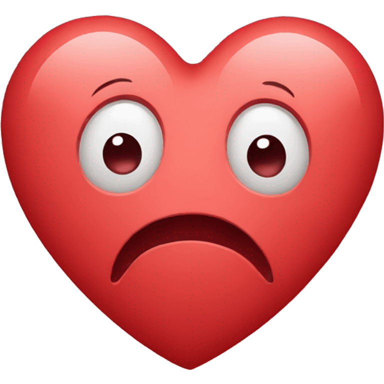 Heart with sad love emoji