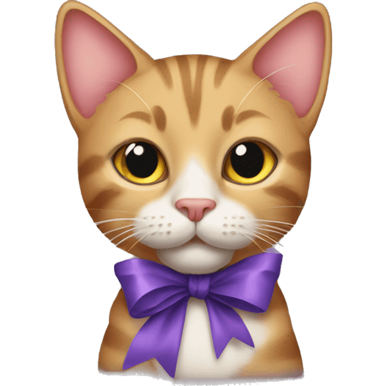 cat with a ribbon  emoji