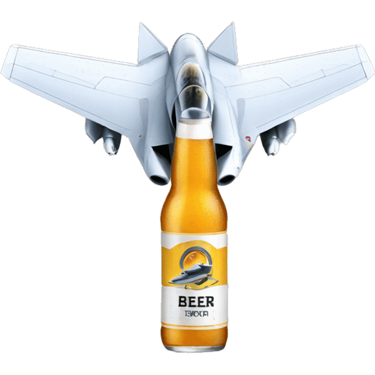 Beer contest fighter jet emoji