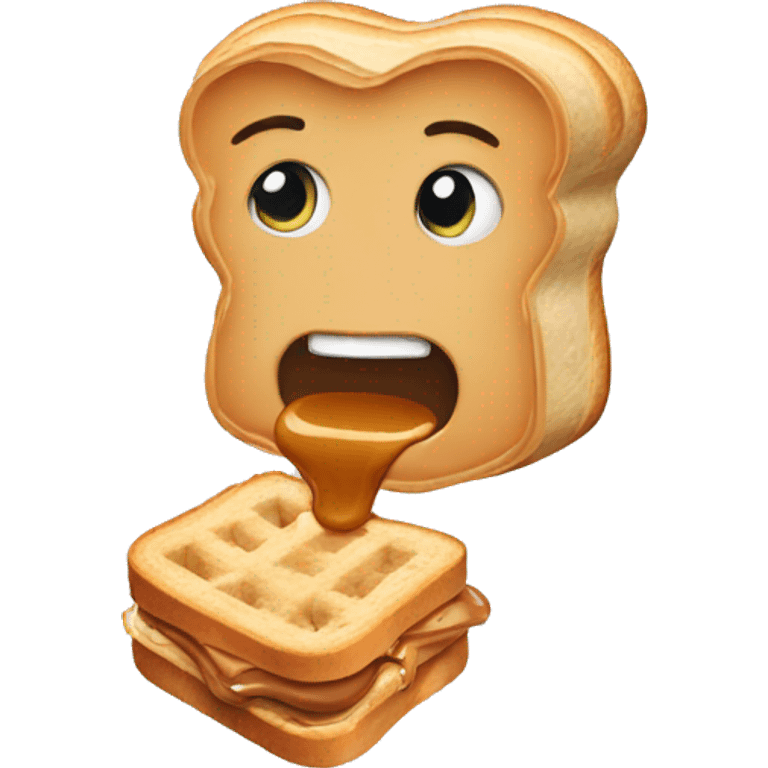 Peanut eating peanut butter sandwich  emoji