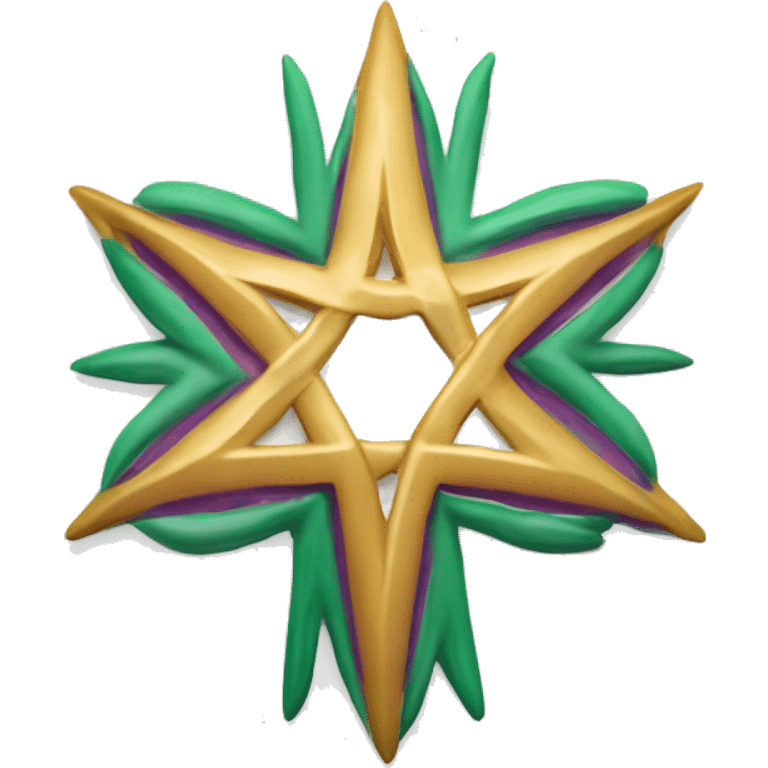 "Please create an emoji that represents the Bahá'í Faith, similar to the religious symbols for Christianity (✝️), Judaism (✡️), and Islam (☪️). The Bahá'í symbol should feature a nine-pointed star, which is a key symbol in the Bahá'í Faith." emoji