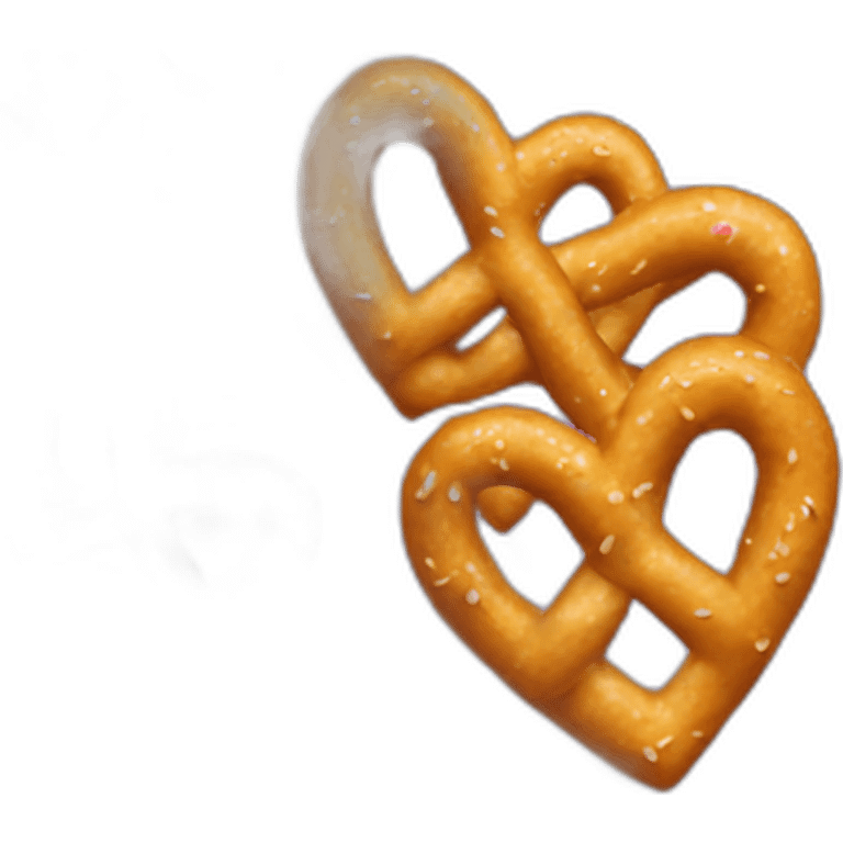 pretzel heart emoji