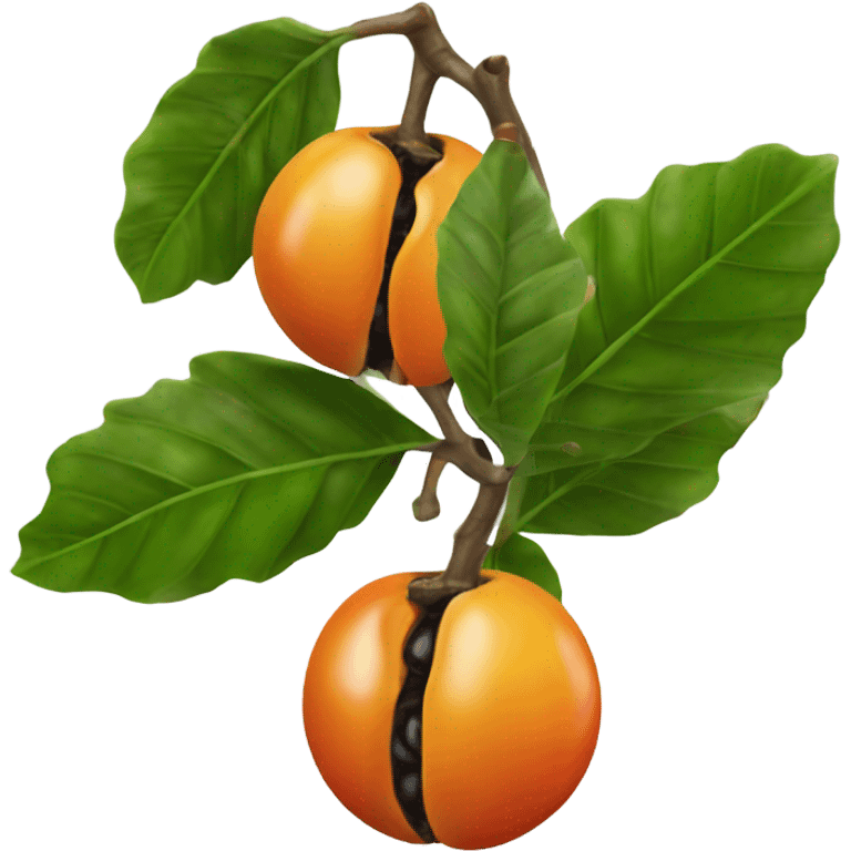 Ripe guarana fruits emoji