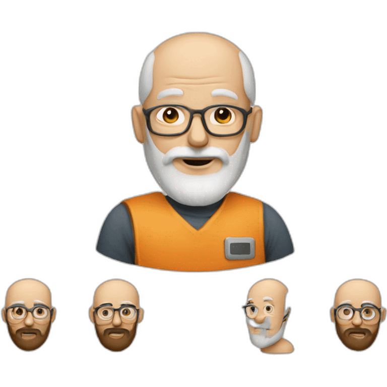 Senior Mechanical designer bald, few bearded  emoji