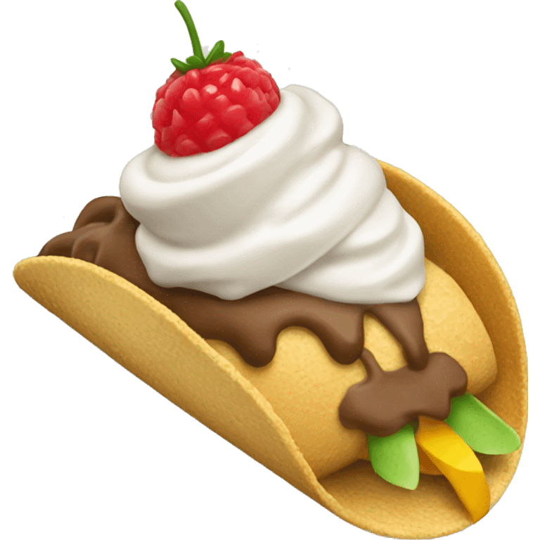 Ice cream taco  emoji