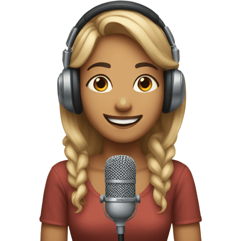 Podcast girl emoji