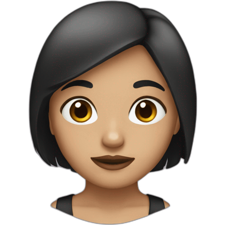 girl with dark bob emoji