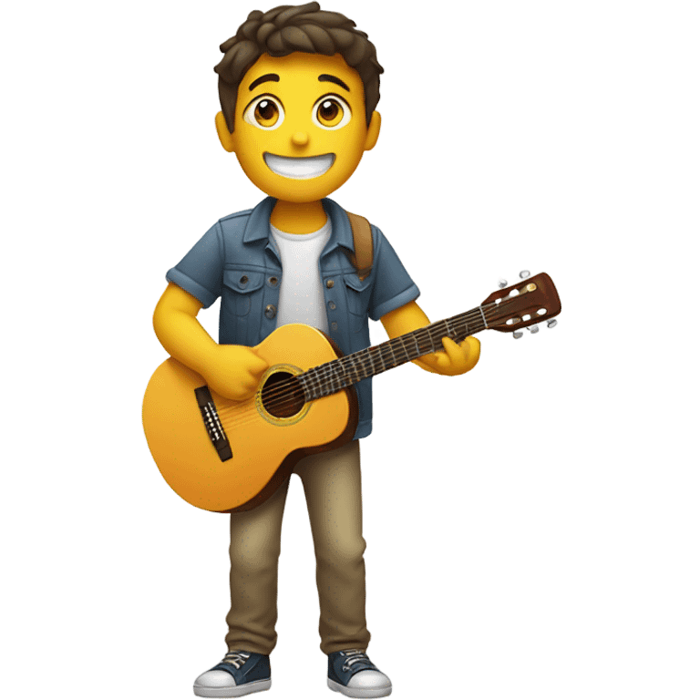 Boy with guitar emoji