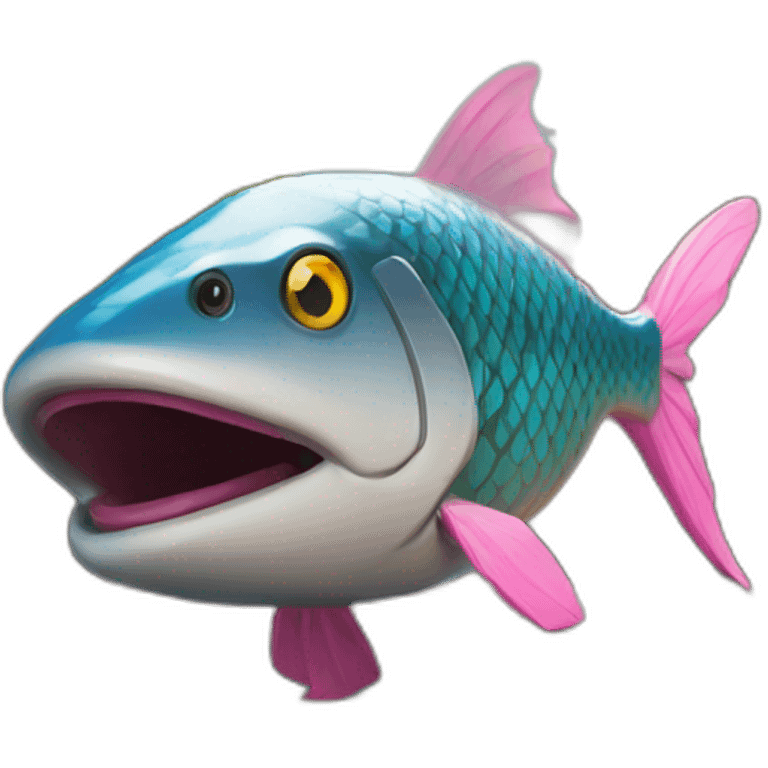 Fortnite Fish in front of a hot tub emoji