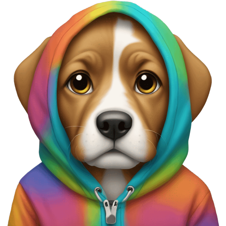 dog wearing hoodie  emoji