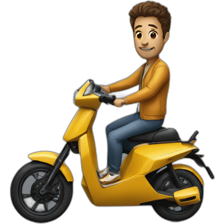 Lamborghini sur une trottinette emoji