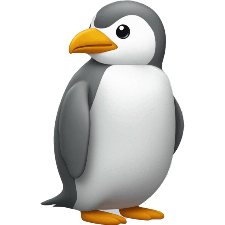 Pingouin gris et blanc avec un tout petit becs  emoji